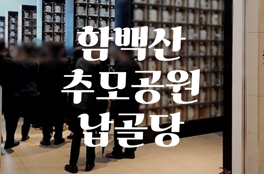 함백산추모공원 납골당 비용과 절차, 한눈에 알아보기
