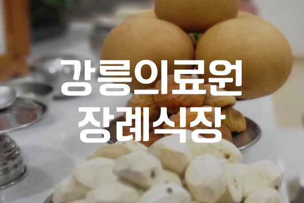 강릉의료원장례식장 장례 절차와 예상 비용, 빈소 준비부터 발인까지