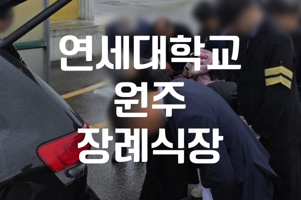 연세대학교 원주장례식장 후불상조서비스로 합리적 장례 준비하기