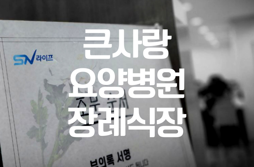 큰사랑요양병원장례식장 비용 음식 주차 비교와 꿀팁 총정리