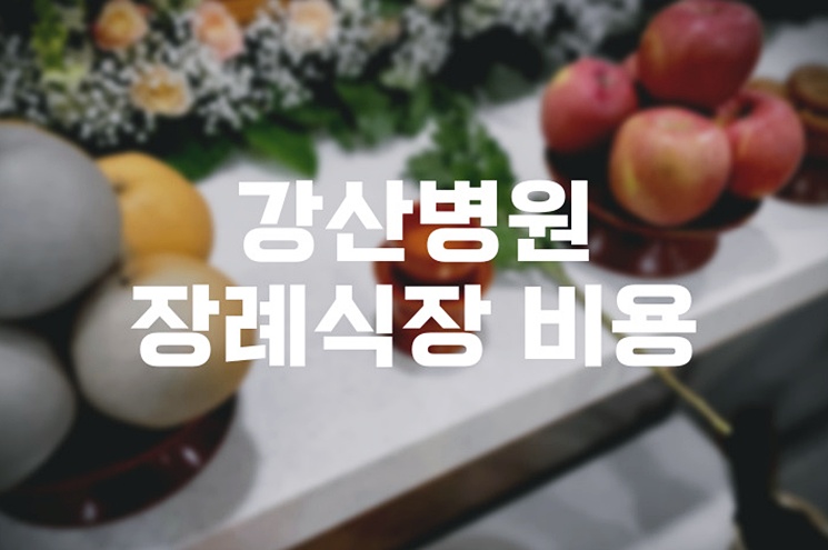 강산병원장례식장 비용 음식 주차, 가족장 기준으로 꼼꼼히 알아보기