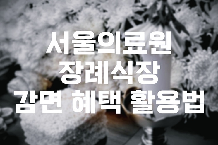 서울의료원장례식장 공공 장례식장 감면 혜택 활용법